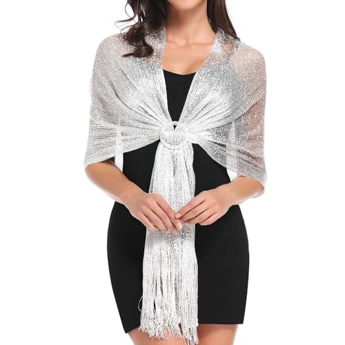 TBSCWYF Chiffon Schal Damen Seidenweich und Federleicht Eleganter Halstuch Damen Schal Premium Polyester Tuch Damen Pflegeleichtes Schaltuch Quaste Geeignet für Partys Hochzeiten Alle Jahreszeiten von TBSCWYF