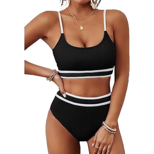 TBSCWYF Damen Bikini Set High Waist Zweiteiliger Badeanzug Crossover Bustier High Waist Bikini Bademode Swimsuit Bikini DurchläSsig Sexy Bademode FüR Damen TBSCWYF Damen Bikini Set High Waist Zweiteiliger Badeanzug Crossover Bustier High Waist Bikini Bademode Swimsuit Bikini DurchläSsig Sexy Bademode FüR Damen von TBSCWYF