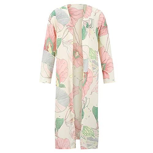 TBSCWYF Damen Bolero Schulterjäckchen aus Chiffon Sommer Elegant Cardigan Durchscheinend ¾ Kurzarm Sleeve Schulterjacke Kimono Strickjacke Leichte Cardigan Alltagskleidung Damen Sommer Jacke von TBSCWYF