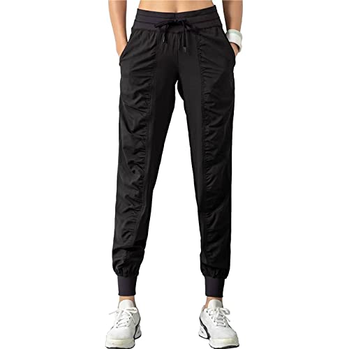 TBSCWYF Damen Jogginghose Trainingshose Baumwolle Slim Fit Sporthose Bequem Freizeithose Joggers mit Reißverschlusstaschen Sporthose Fitness Slim Sweatpants Freizeithose Jogger von TBSCWYF