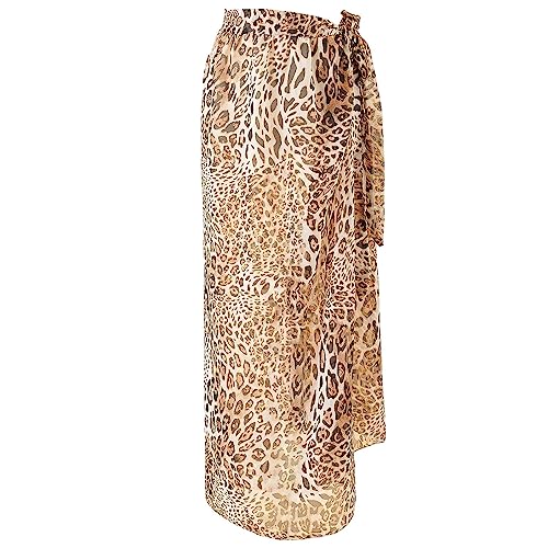 TBSCWYF Damen Sarong Lang Strandkleider Pareo für den Strand Cover Up Badeanzug Vertuschung Chiffon Wickelröcke Sommer Damen Sarong Pareo für den Strand zum Tragen über Badeanzügen von TBSCWYF