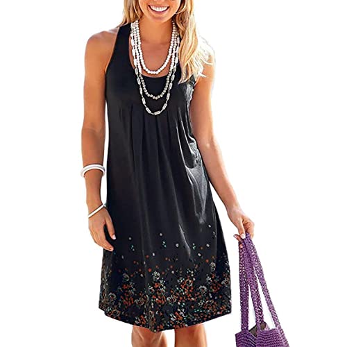 TBSCWYF Damen Sommerkleid Lose Casual Kleid Rundkragen Strandkleid Kleider MiniKleid Damen Spitze Strandkleid Badeanzug Bedecken Pareos Kimono Cardigan Strandkleid Boho Transparent Strandponcho von TBSCWYF