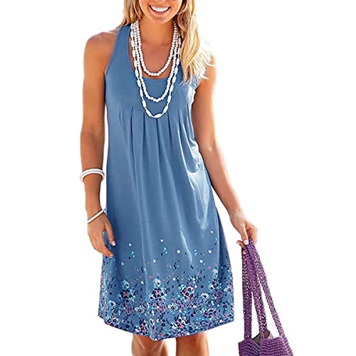 TBSCWYF Damen Sommerkleid Lose Casual Kleid Rundkragen Strandkleid Kleider MiniKleid Damen Spitze Strandkleid Badeanzug Bedecken Pareos Kimono Cardigan Strandkleid Boho Transparent Strandponcho von TBSCWYF