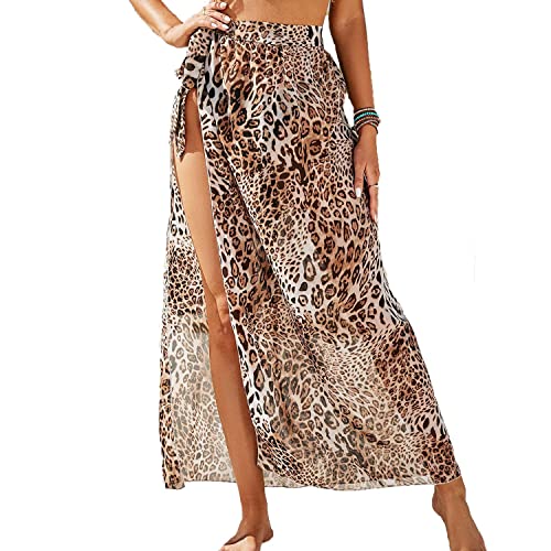 TBSCWYF Damen Strandkleider Lang Sarong Cover Up Badeanzug Vertuschung Chiffon Wickelröcke Sommer Strand Wrap Sarong Vertuschung Chiffon Badeanzug Wickelröcke von TBSCWYF