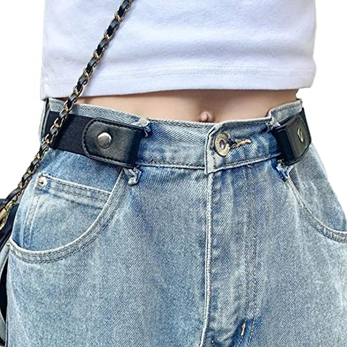 TBSCWYF Ladies’ Buckle Stretch Belt Free Stretch Elasticated Belt Buckle Free Belt for Women or Men Invisible Belt for Jeans and Trousers von TBSCWYF