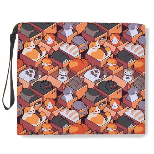 Kosmetiktasche mit Tiermotiven, Fuchs, Katzenliebhaber, Geschenk, Kosmetiktasche, Reisetasche, Reißverschluss, Hautpflege, Schönheitstasche, Weihnachten, Geburtstag, für Frauen, Freunde, Mädchen, von TBT