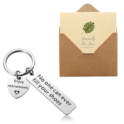 Gravierter Schlüsselanhänger mit Umschlag - Geschenke zum Ruhestand | Lucky Charms | Abschiedsgeschenke | Inspirationsgeschenke | Für Kollegen von TBUQNZA