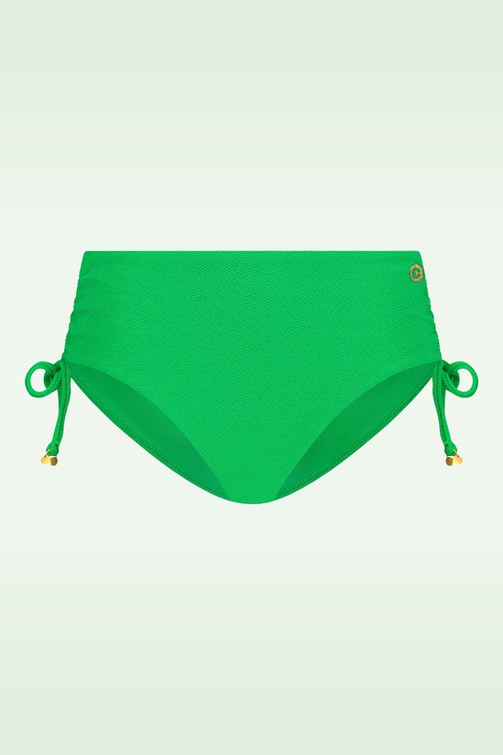 Mid Waist Bikinihose in Bright Green Relief von TC Beach