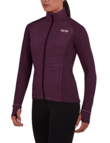 TCA Damen Excel Runner ganzjährige, leichte, wasserabweisende verstaubare Laufjacke - Lila, L von TCA