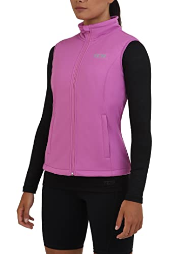 TCA Damen Flyweight winddichte Lauf- und Fahrradweste mit Reißverschlusstaschen - Rosa, XS von TCA