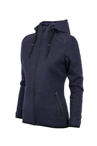 TCA Damen Revolution Hoodie, Sweatjacke mit Kapuze und Reißverschlusstaschen - Dunkelblau, XL von TCA