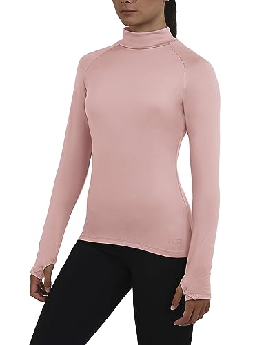 TCA Damen Thermo-Laufshirt, Funktionsshirt Langarm, Kompressions Laufoberteil - Hell-Pink, L von TCA