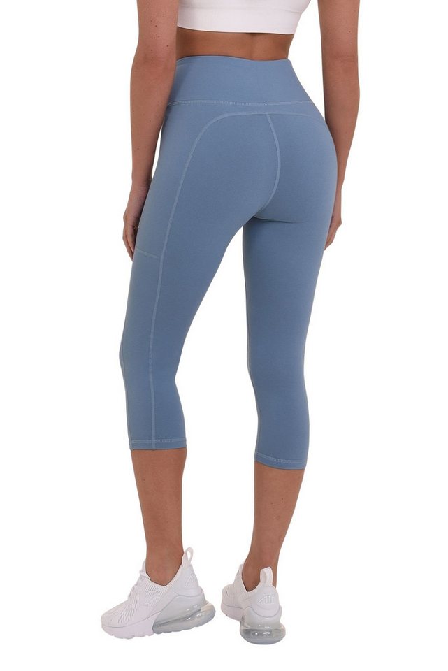 TCA Funktionsleggings TCA Damen Equilibrium Capri Leggings mit Seitentasche - Hellblau (1-tlg) von TCA