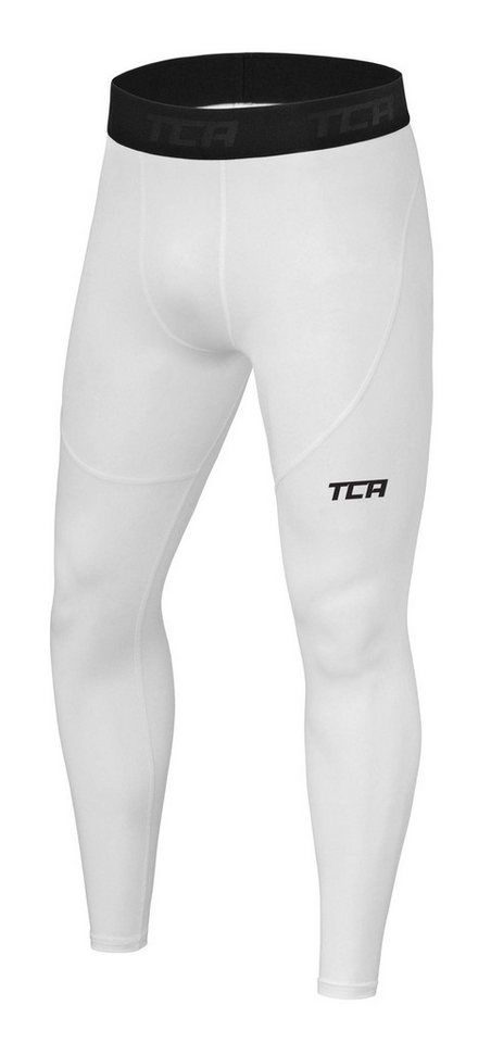 TCA Funktionsleggings TCA Herren Pro Performance Leggings, Kompressionshose - Weiss von TCA