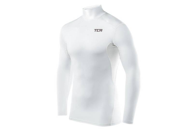 TCA Funktionsshirt TCA Herren HyperFusion Kompressionsshirt Langarm Sportshirt Weiß von TCA