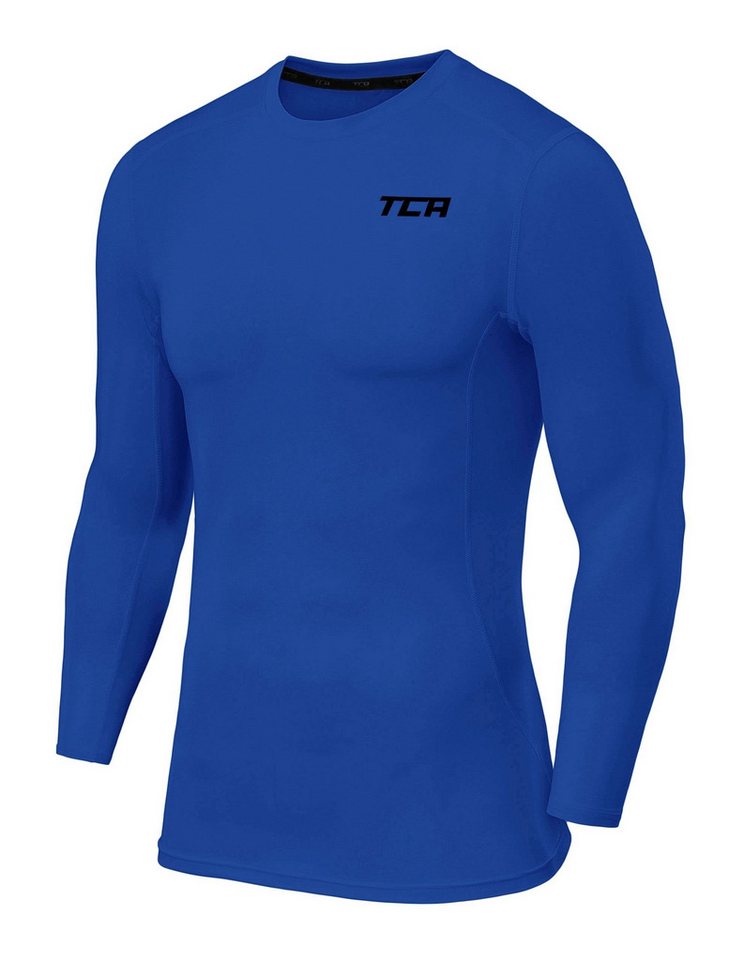 TCA Funktionsshirt TCA Herren Langarm Kompressionsshirt Thermo Leuchtend Blau von TCA
