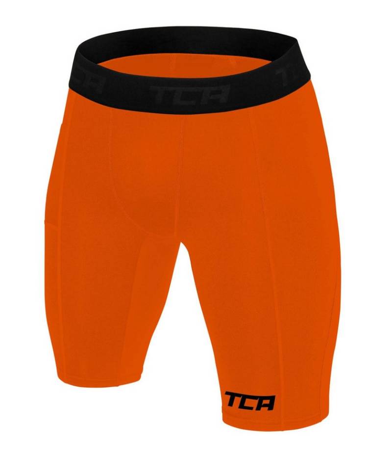 TCA Funktionsshorts TCA Jungen SuperThermal Kompressions Unterwäsche Shorts - Orange, (1-tlg) von TCA