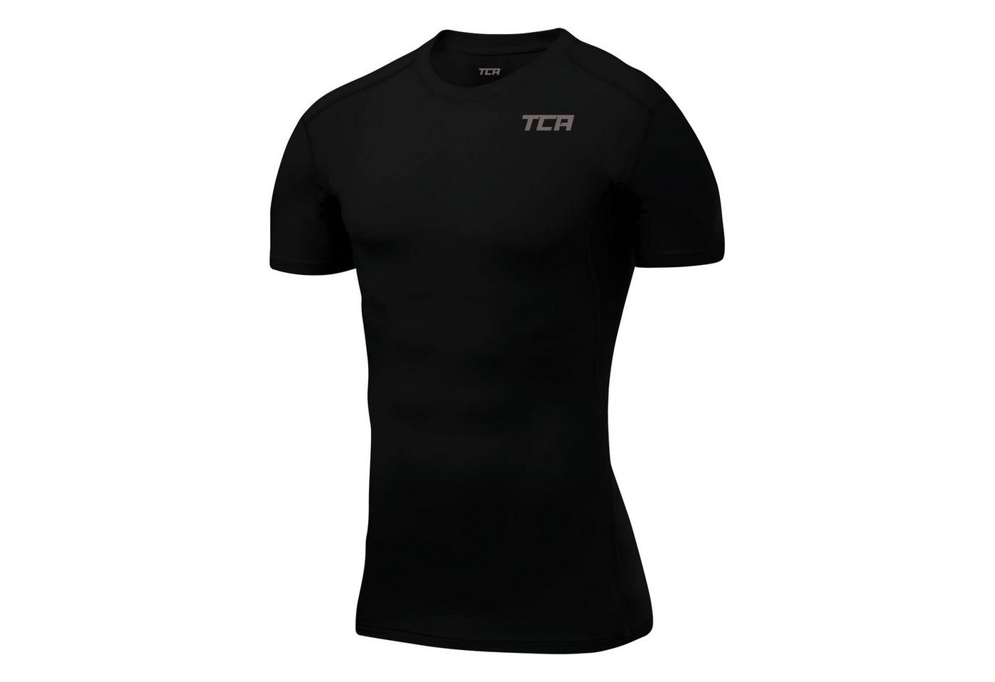 TCA Funktionsunterhemd TCA Herren HyperFusion Sportshirt, kurzärmlig, elastisch - Schwarz von TCA
