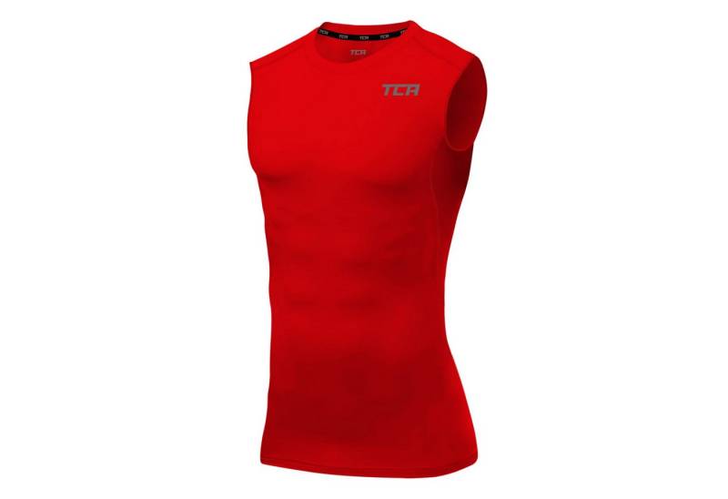 TCA Funktionsweste TCA Herren HyperFusion Kompressions-Baselayer Weste Unterhemd - Rot, M (1-tlg) von TCA