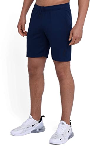 TCA Herren Aeron Gym und Running Shorts mit Taschen - Dunkelblau, L von TCA