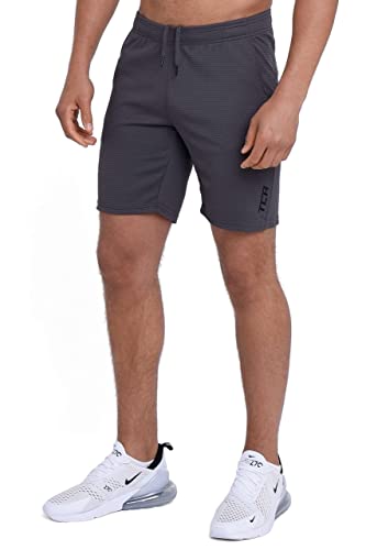 TCA Herren Aeron Gym und Running Shorts mit Taschen - Dunkelgrau, M von TCA