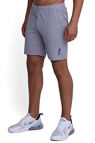 TCA Herren Aeron Gym und Running Shorts mit Taschen - Hellgrau, L von TCA