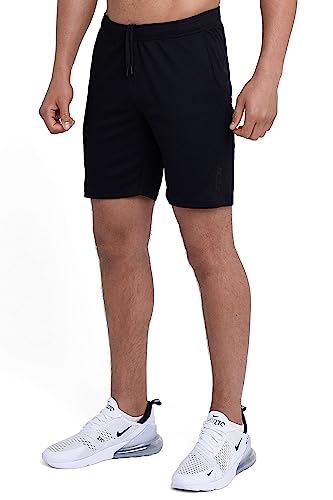 TCA Herren Aeron Gym und Running Shorts mit Taschen - Schwarz, M von TCA