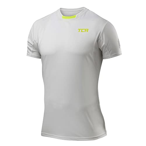 TCA Herren Atomic T-Shirt Quickdry, Traningsshirt, Laufshirt - Weiss, L von TCA