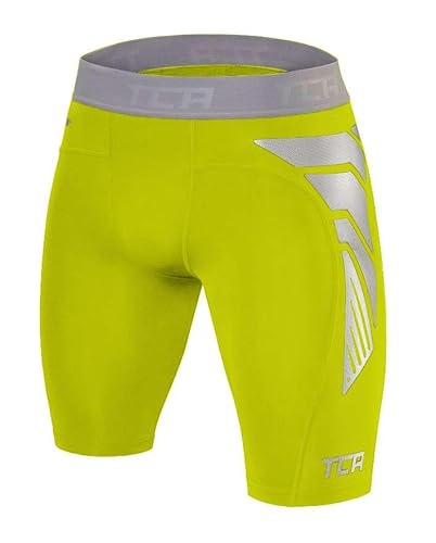 TCA Herren CarbonForce Pro Thermo Kompression Unterwäsche Shorts - Licht Grün, M von TCA
