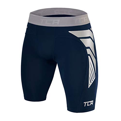 TCA Herren CarbonForce Pro Thermo Kompression Unterwäsche Shorts - Dunkelblau, M von TCA