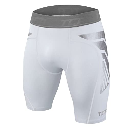 TCA Herren CarbonForce Pro Thermo Kompression Unterwäsche Shorts - Weiss, L von TCA