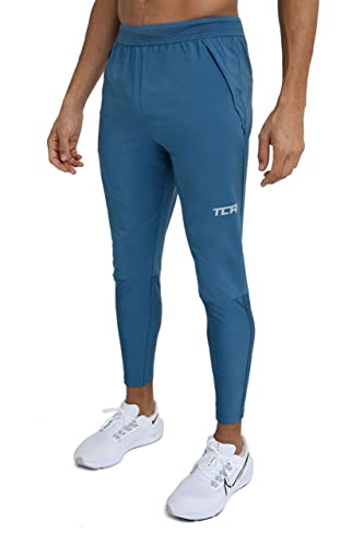 TCA Herren Elite Leichte Jogginghose mit Reißverschlusstaschen - Blau, M von TCA