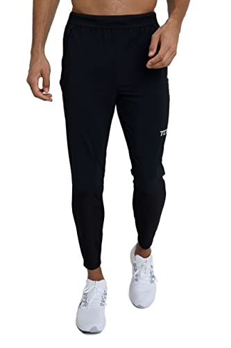 TCA Herren Elite Leichte Jogginghose mit Reißverschlusstaschen - Schwarz, XL von TCA