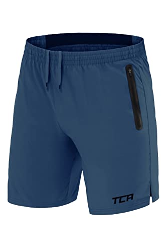 TCA Herren Elite Tech Leichte Laufhose Gymshorts Trainingsshorts und Laufshorts mit Reißverschlusstaschen - Sporthose Herren Kurz - Hellblau, 3XL von TCA