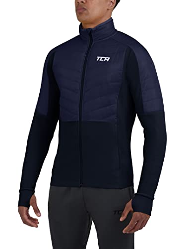 TCA Herren Excel Runner ganzjährige, leichte, wasserabweisende verstaubare Laufjacke - Dunkelblau, S von TCA