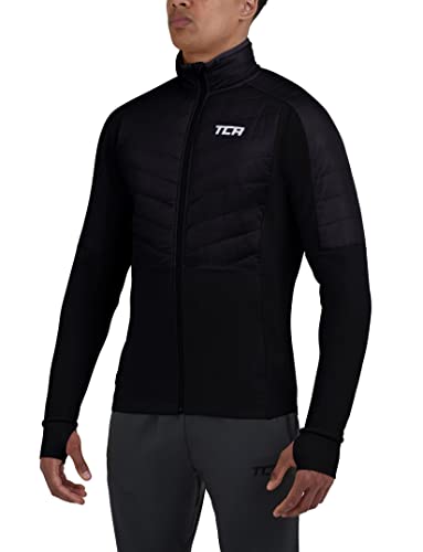 TCA Herren Excel Runner ganzjährige, leichte, wasserabweisende verstaubare Laufjacke - Schwarz, L von TCA