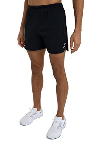 TCA Herren Flyweight Laufshorts mit Reißverschlusstaschen - Schwarz, L von TCA