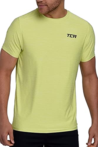 TCA Herren Galaxy Kurzarm Fitness Lauf Shirt - Licht Grün, S von TCA