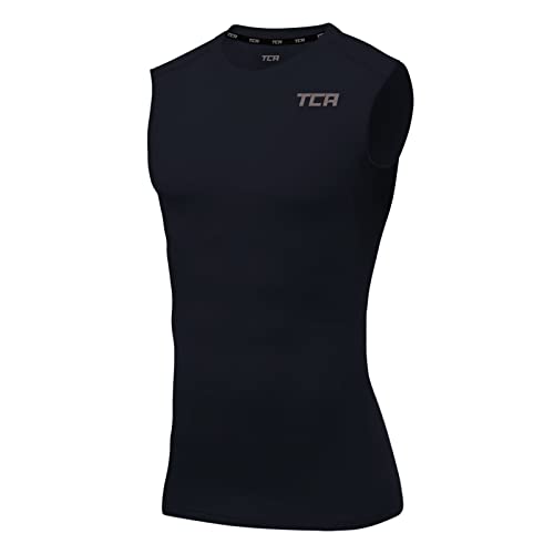 TCA Herren HyperFusion Kompressions-Baselayer Weste Unterhemd - Dunkelblau, L von TCA