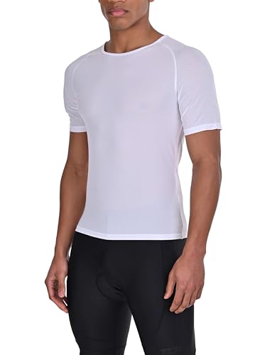 TCA Baselayer Funktionsshirt Herren - Kurzarm Gym Shirt Herren - Kompressionsshirt Sportshirt Kurzarm - Sport Laufshirt Männer - Compression Shirt Men - Weiss, L von TCA