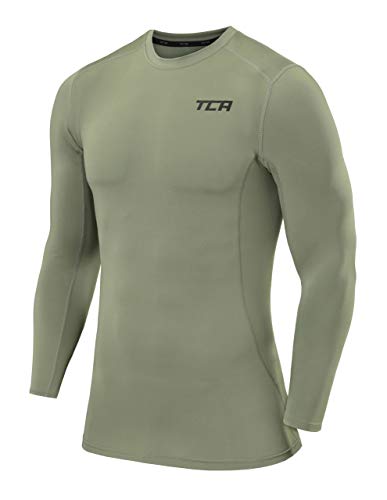TCA Herren Langarm Kompressionsshirt mit Thermo Funktion - Hellgrün, XXL von TCA