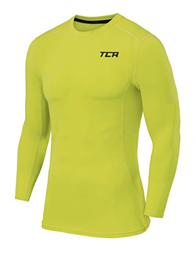 TCA Herren Langarm Kompressionsshirt mit Thermo Funktion - Licht Grün, XL von TCA