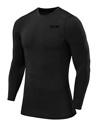 TCA Herren Langarm Kompressionsshirt mit Thermo Funktion - Schwarz, L von TCA