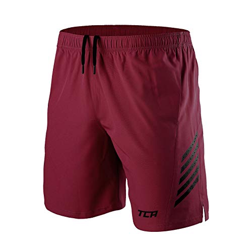 TCA Herren Laser Leichtgewichtige Laufshorts mit Taschen - Rot, L von TCA