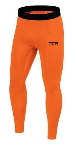 TCA Herren Leggings, Kompressionshose, Sporthose, Lang - Orange, L TCA Herren Leggings, Kompressionshose, Sporthose, Lang - Orange, L von TCA