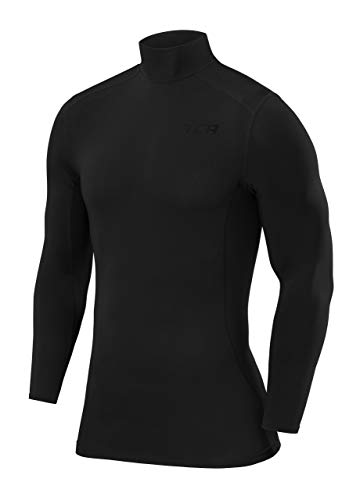 TCA Herren Pro Performance Kompression Langarm Thermo Oberteil mit Stehkragen - Schwarz, XXL von TCA