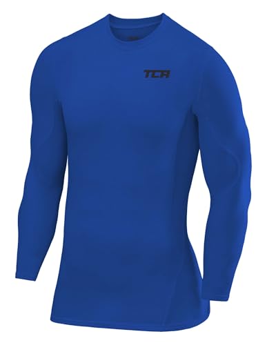 TCA Herren Langarm Kompressionsshirt mit Thermo Funktion - Leuchtend Blau, XL von TCA