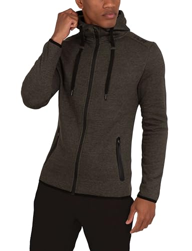 TCA Herren Revolution Hoodie - Sweatjacke mit Kapuze und Reißverschluss - Dunkelgrün, S TCA Herren Revolution Hoodie - Sweatjacke mit Kapuze und Reißverschluss - Dunkelgrün, S von TCA