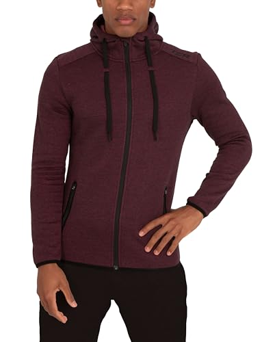 TCA Herren Revolution Hoodie - Sweatjacke mit Kapuze und Reißverschluss - Rot, M von TCA