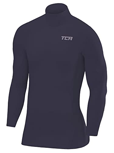 TCA Herren SuperThermal Baselayer Langarmshirt, Kompressionshirt mit Stehkragen - Dunkelgrau, L von TCA